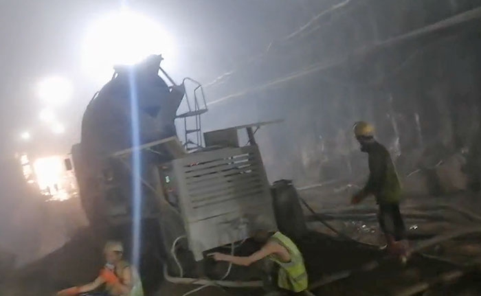 隧道專用雙噴頭濕噴機(jī)施工現(xiàn)場-1