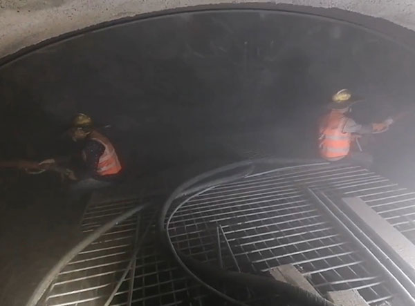 雙噴頭液壓混凝土濕噴機施工視頻